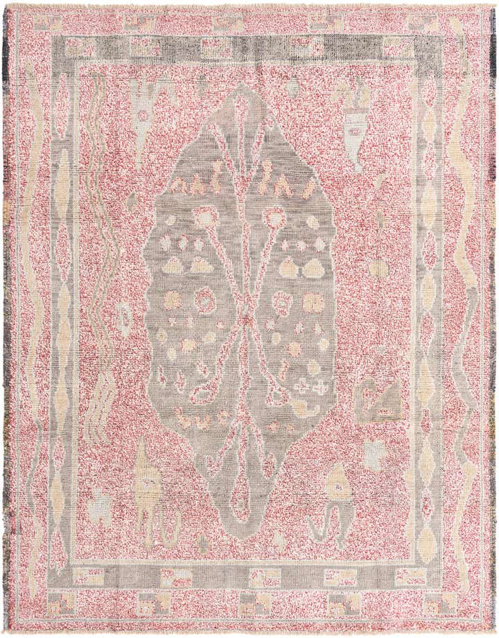8' x 10' 3 Hand Knotted Oushak Wool Rug