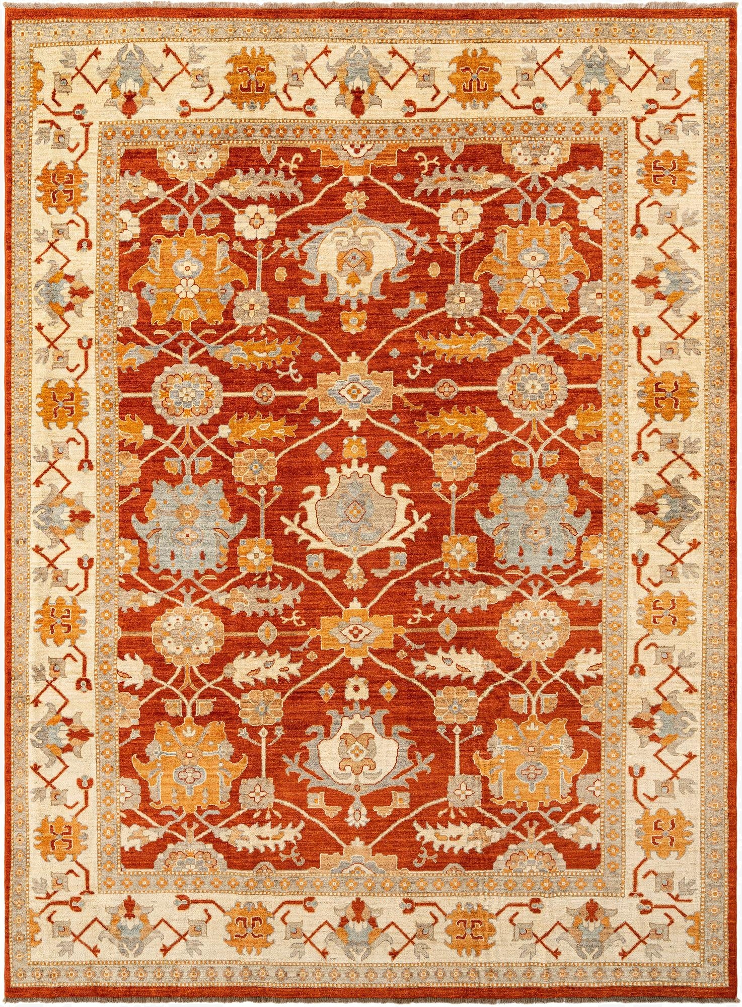 8' 2 x 11' 1 Hand Knotted Oushak Rug