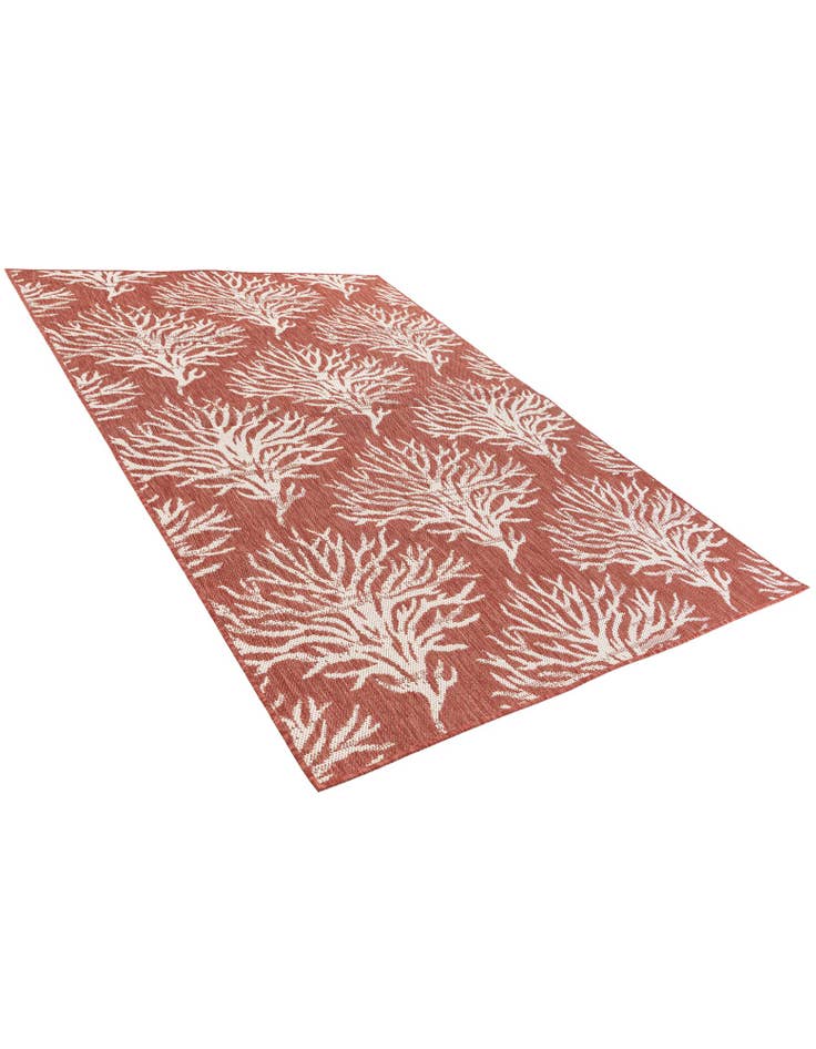 Detail image of 5' 3 x 7' 8  Washable Botanical Indoor / Outdoor Rug