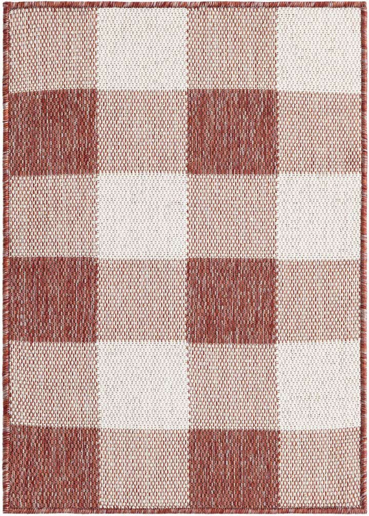 2' x 3' Easy-Clean Checkered Indoor / Outdoor Rug
