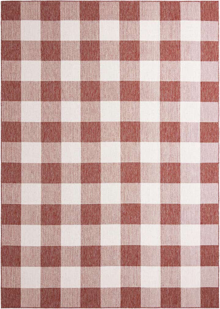 9' x 12' Easy-Clean Checkered Indoor / Outdoor Rug