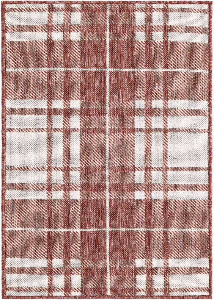 2' x 3' Easy-Clean Checkered Indoor / Outdoor Rug