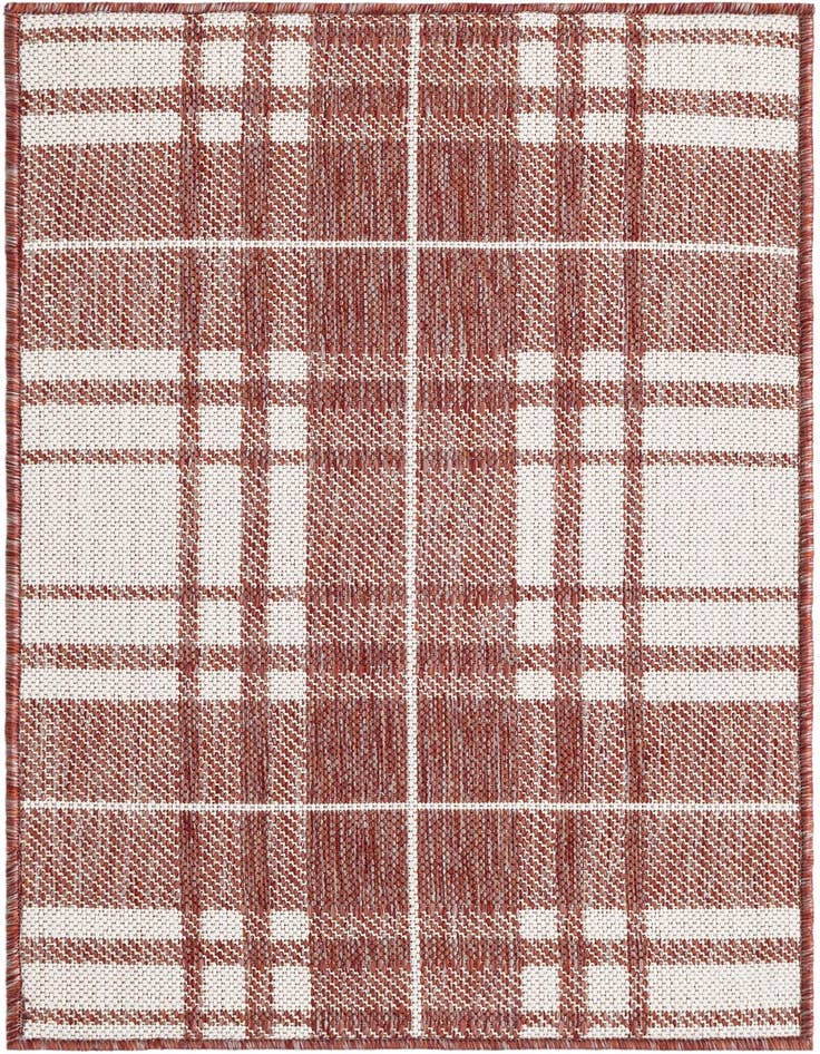 Detail image of 2' x 3' Easy-Clean Checkered Indoor / Outdoor Rug