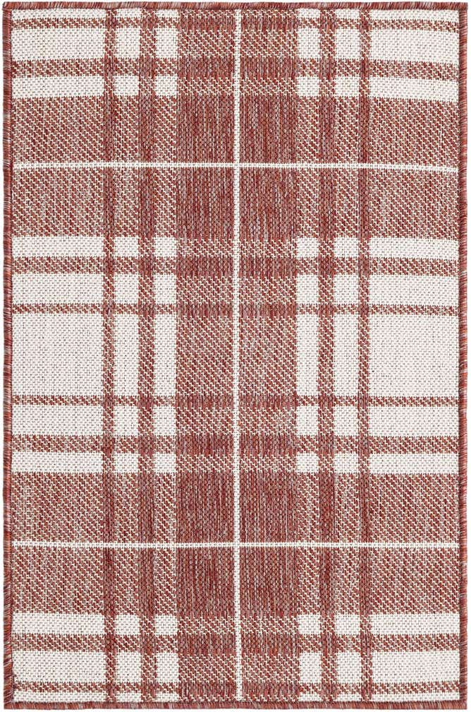 2' x 3' Easy-Clean Checkered Indoor / Outdoor Rug
