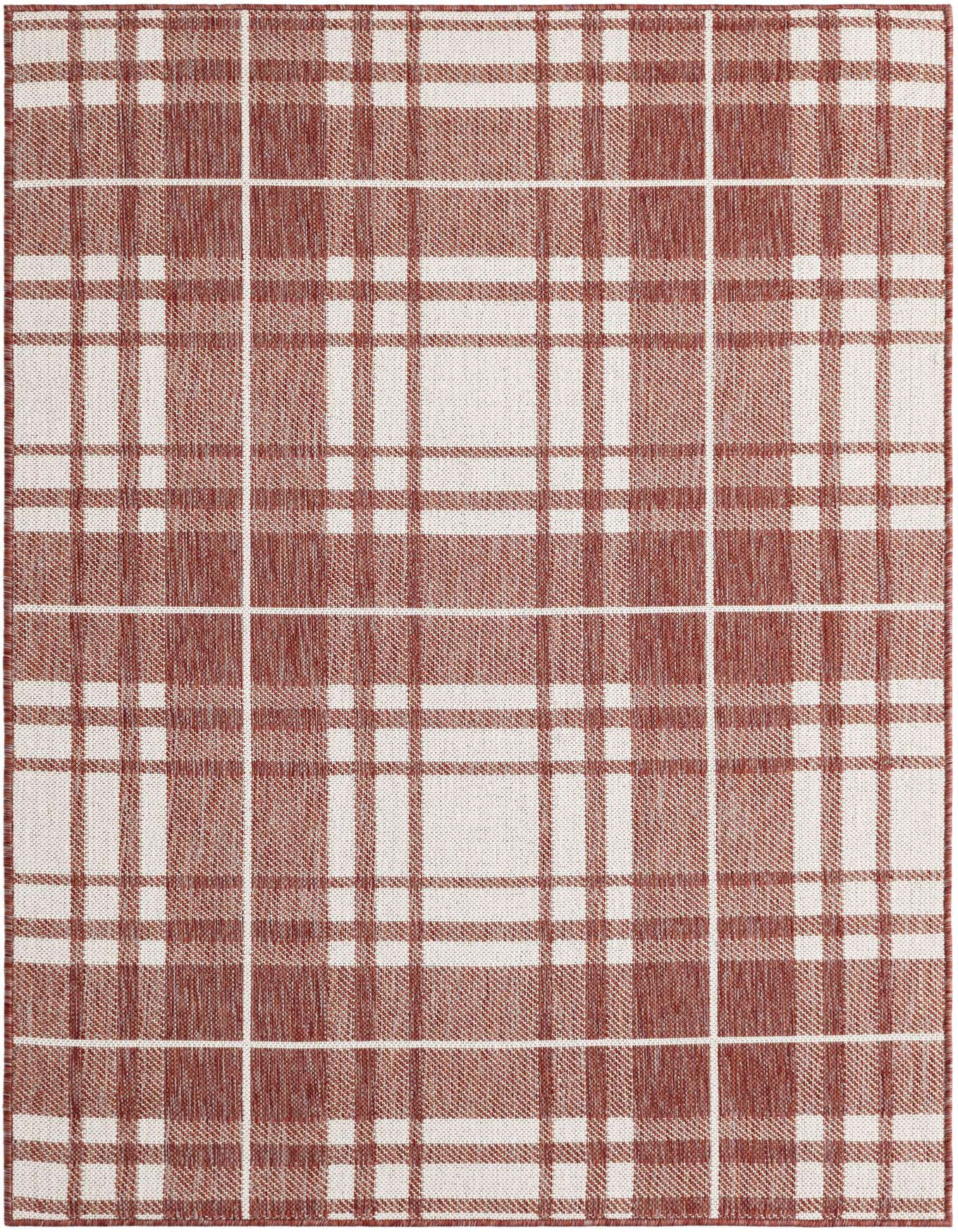 4' x 6' Easy-Clean Checkered Indoor / Outdoor Rug