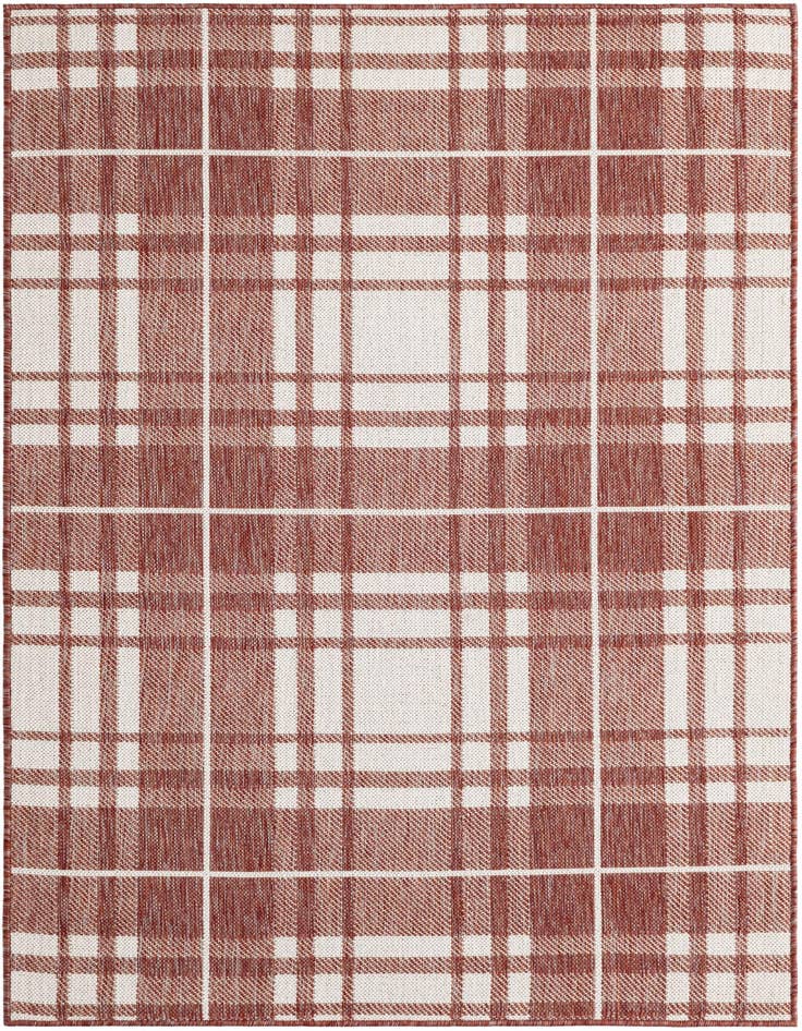 Detail image of 4' x 6' Easy-Clean Checkered Indoor / Outdoor Rug