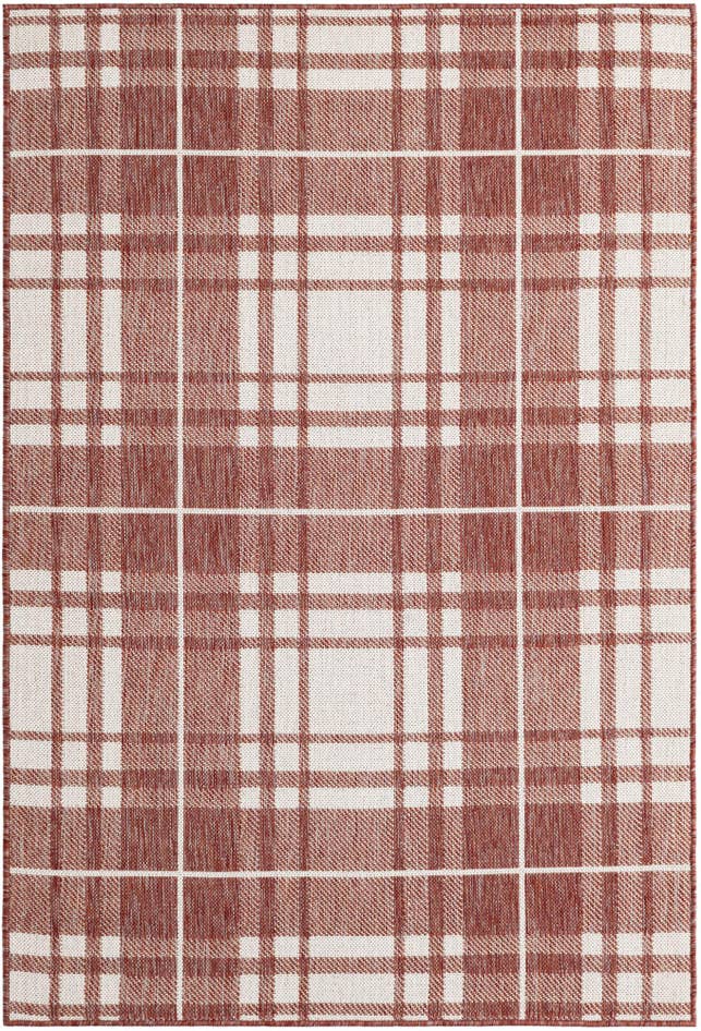 Detail image of 4' x 6' Easy-Clean Checkered Indoor / Outdoor Rug