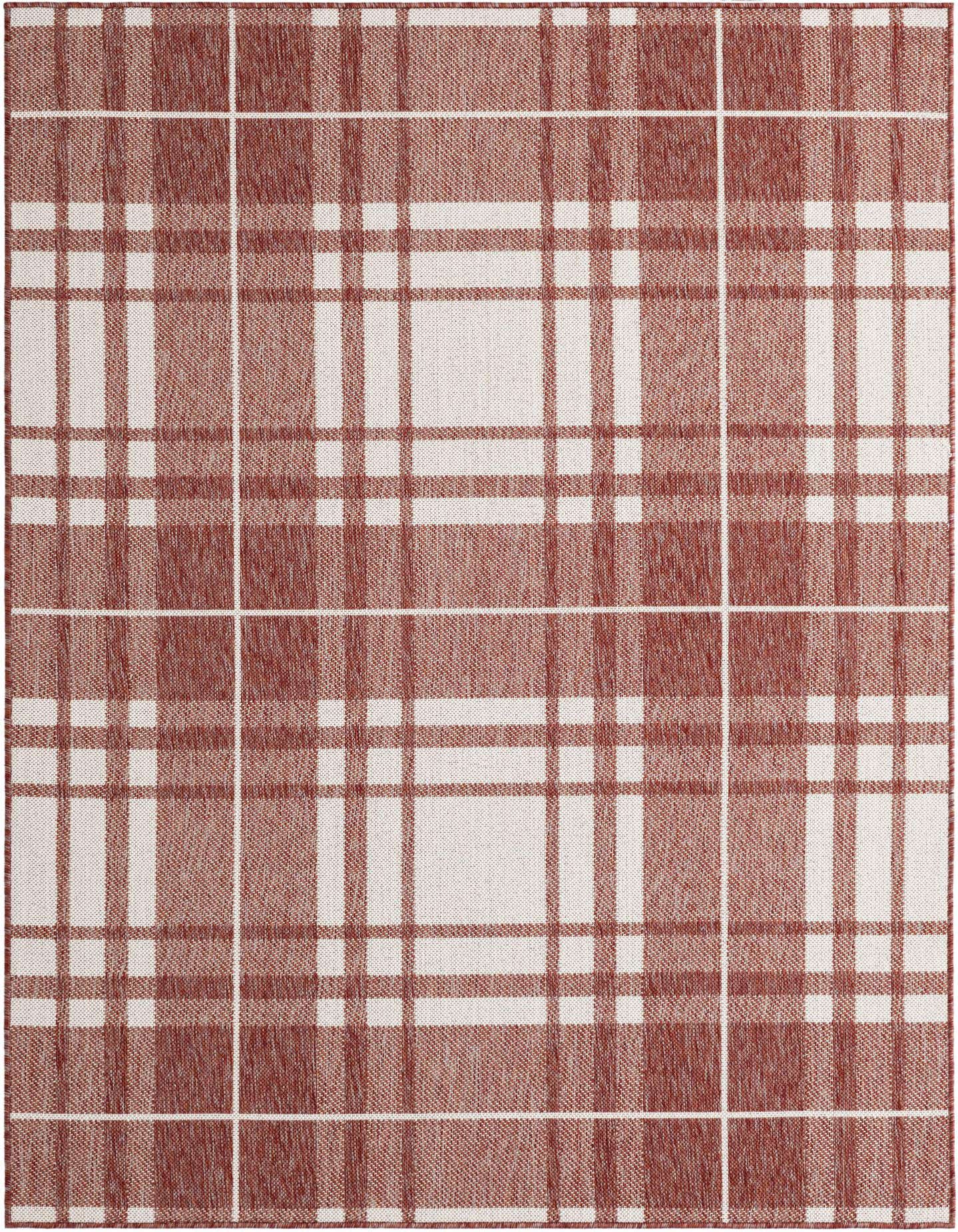5' 3 x 7' Easy-Clean Checkered Indoor / Outdoor Rug