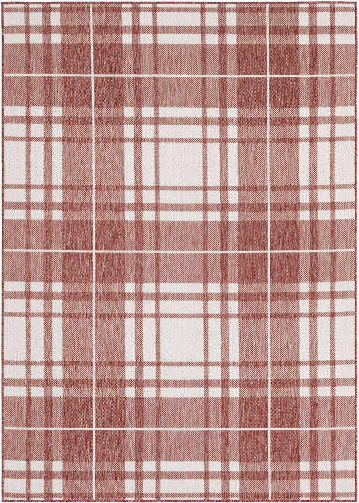 5' 3 x 8' Easy-Clean Checkered Indoor / Outdoor Rug