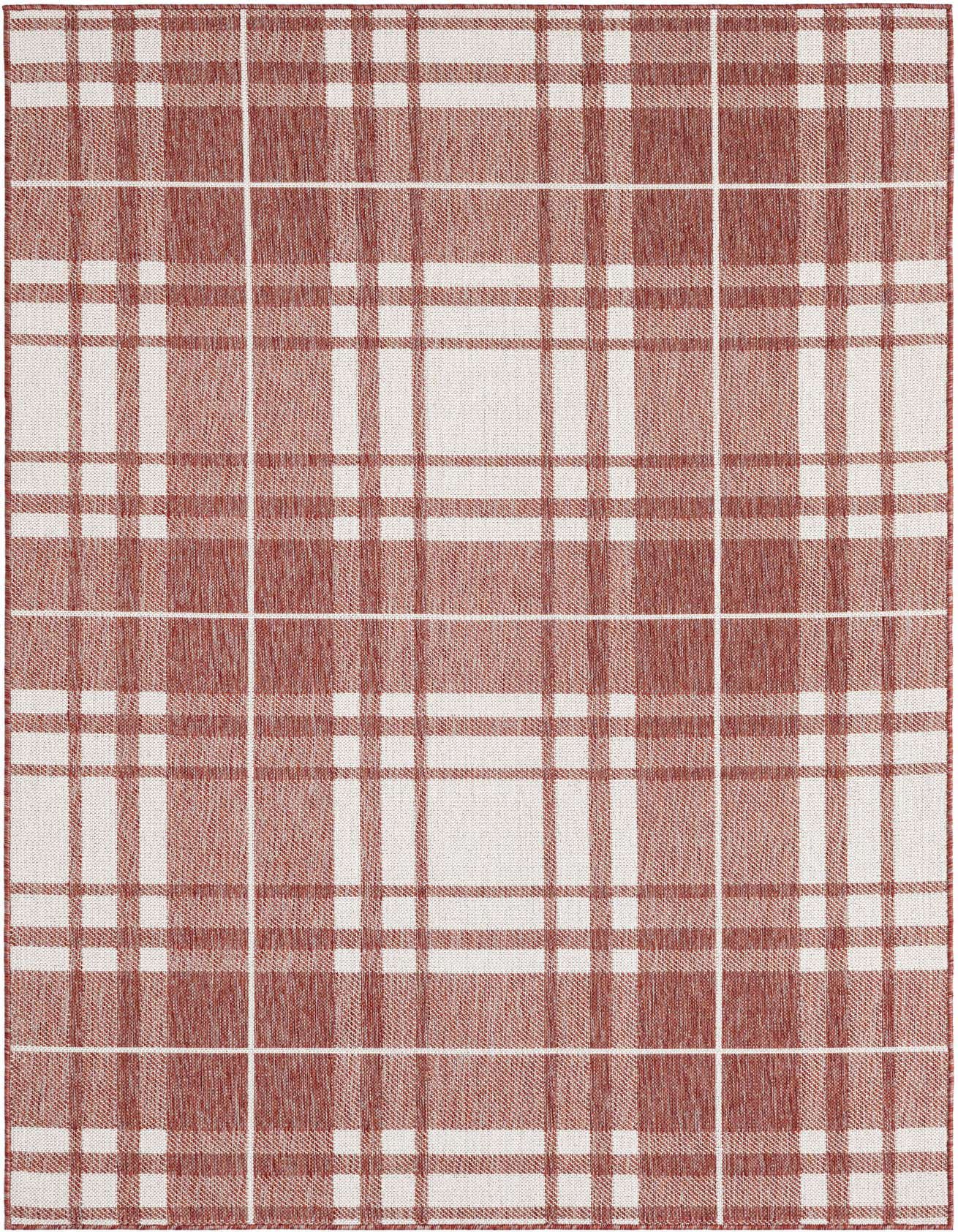 5' 3 x 8' Easy-Clean Checkered Indoor / Outdoor Rug