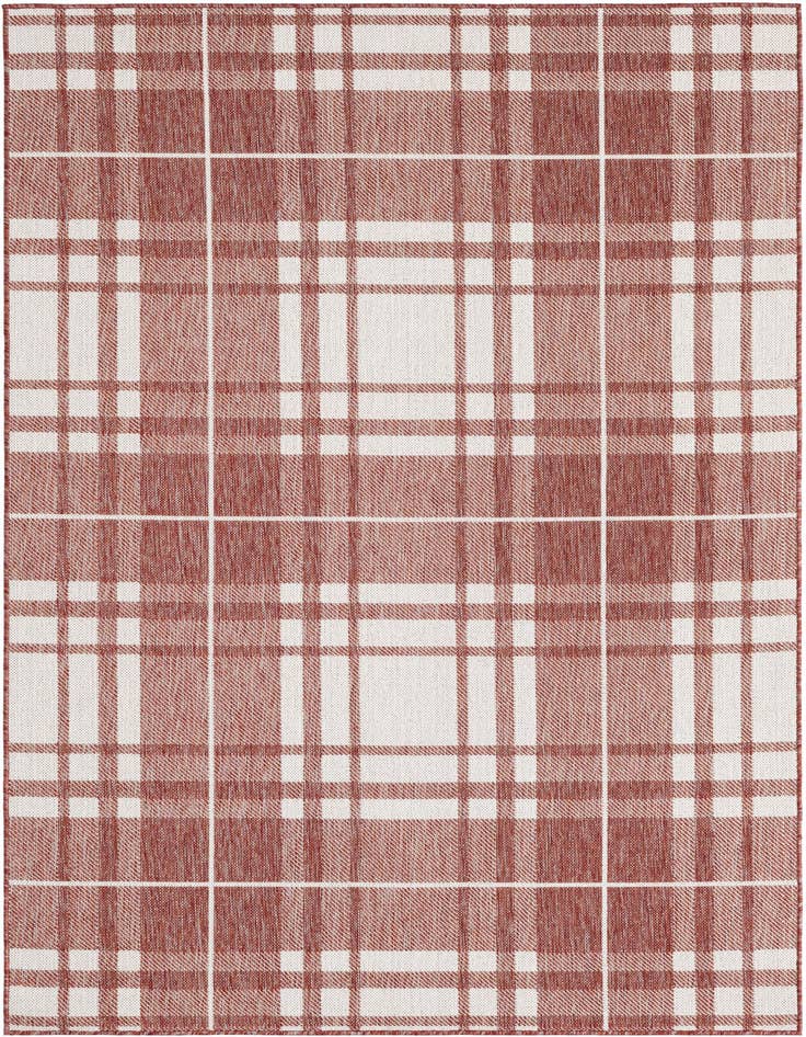 Detail image of 5' 3 x 8' Easy-Clean Checkered Indoor / Outdoor Rug