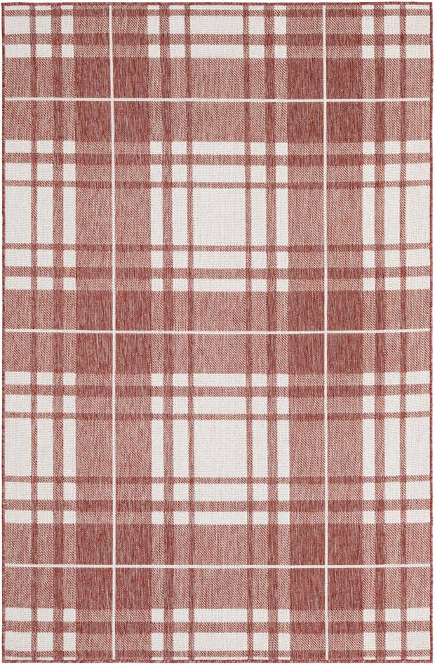 Detail image of 5' 3 x 8' Easy-Clean Checkered Indoor / Outdoor Rug