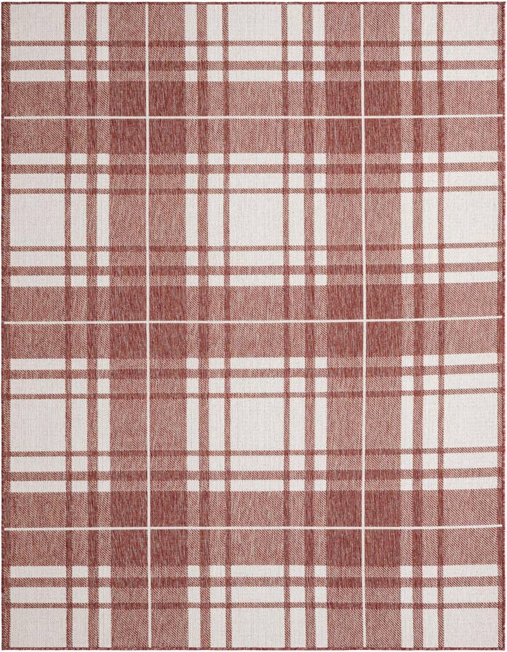 Detail image of 6' x 9' Easy-Clean Checkered Indoor / Outdoor Rug