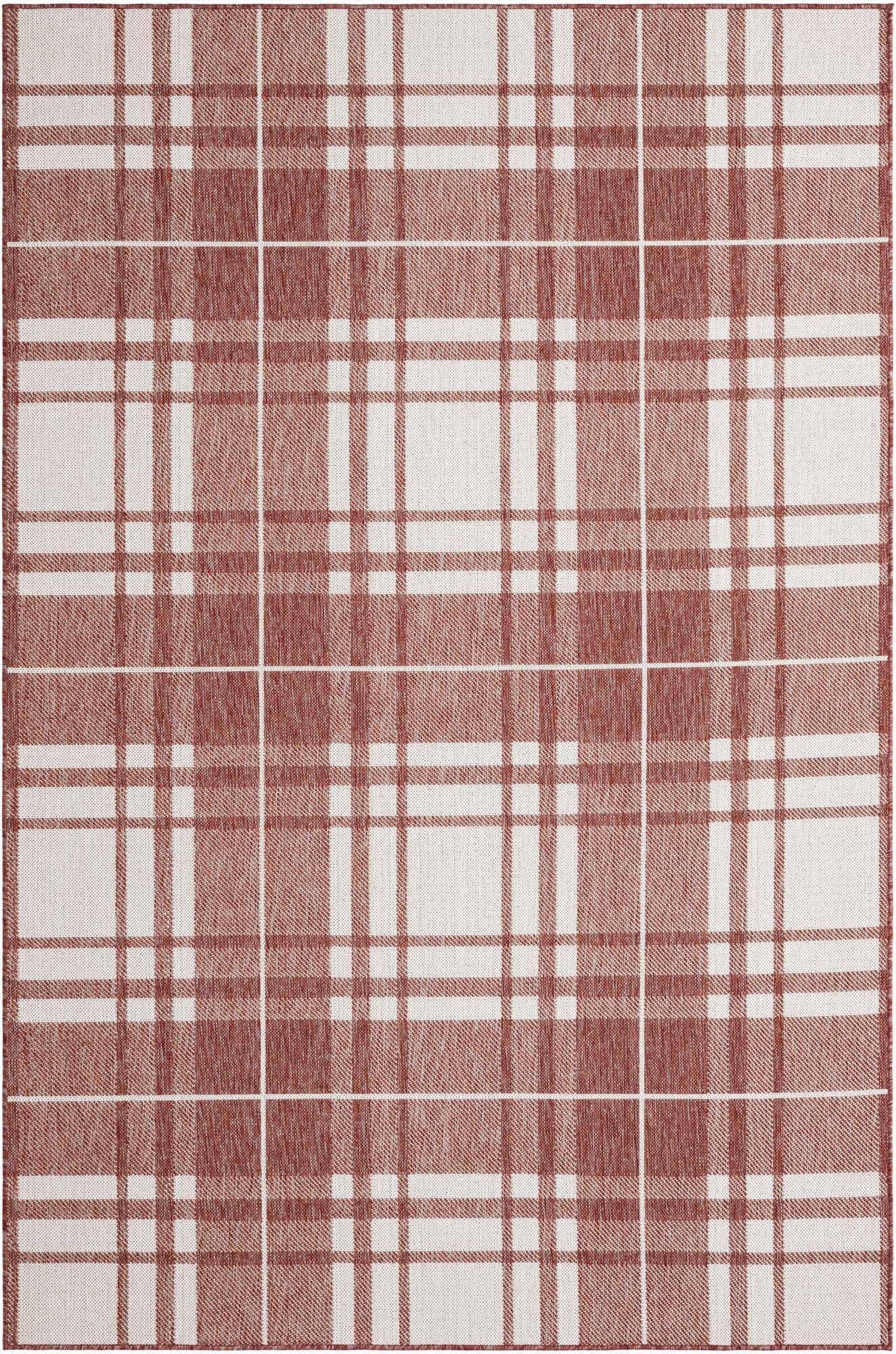 6' x 9'  Washable Checkered Indoor / Outdoor Rug