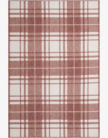 6' x 9' Easy-Clean Checkered Indoor / Outdoor Rug