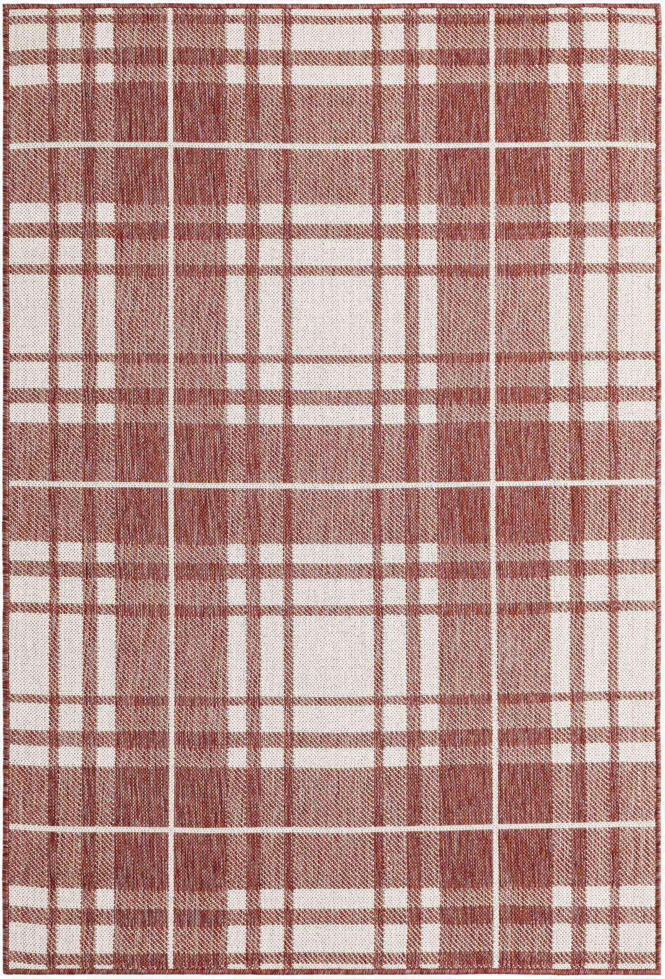 4' x 6'  Washable Checkered Indoor / Outdoor Rug
