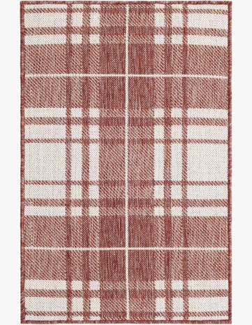 2' x 3' Easy-Clean Checkered Indoor / Outdoor Rug