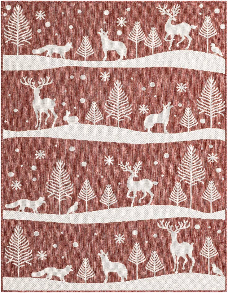 Detail image of 4' x 6' Easy-Clean Holiday Indoor / Outdoor Rug