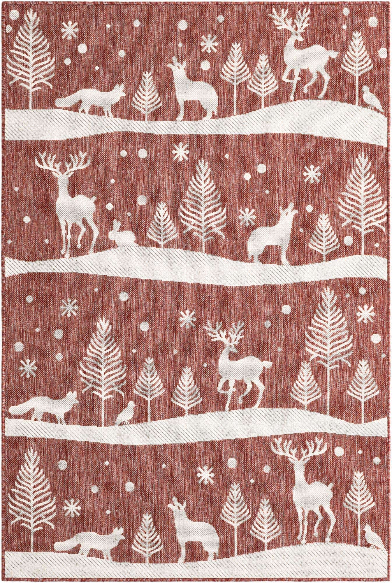 4' x 6' Easy-Clean Holiday Indoor / Outdoor Rug