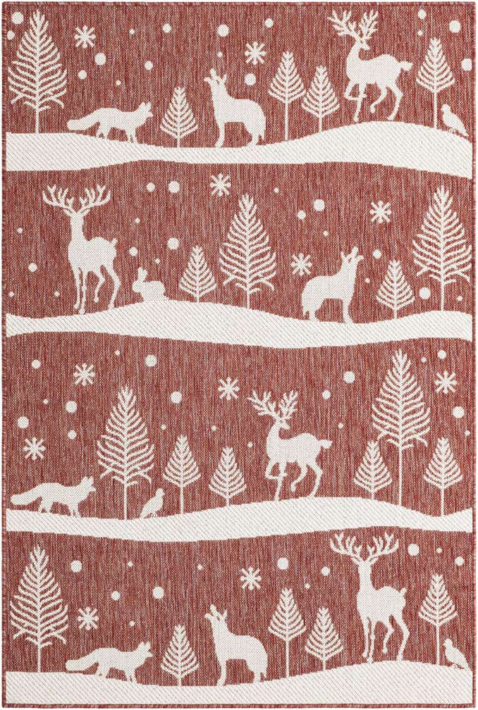 4' x 6' Easy-Clean Holiday Indoor / Outdoor Rug