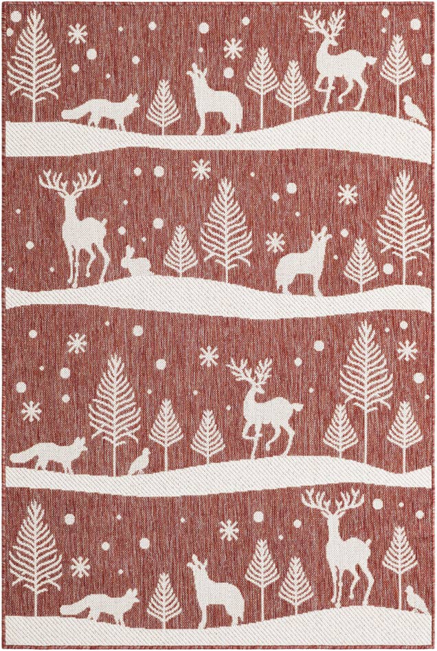 Detail image of 4' x 6' Easy-Clean Holiday Indoor / Outdoor Rug