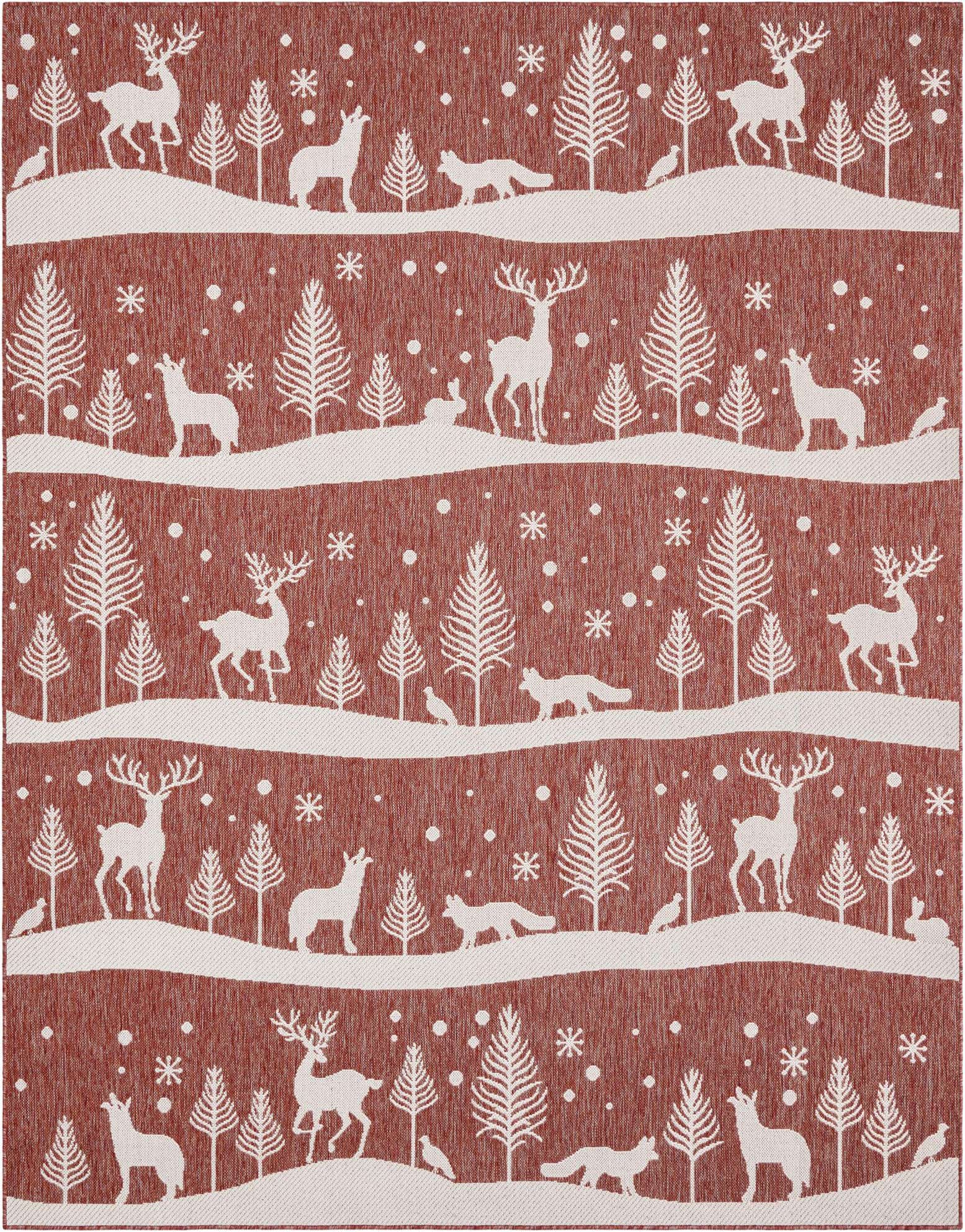 7' 10 x 10' Easy-Clean Holiday Indoor / Outdoor Rug