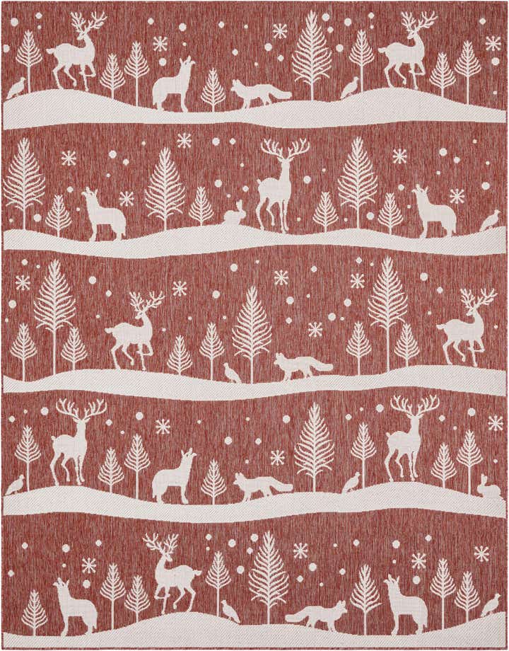 7' 10 x 10' Easy-Clean Holiday Indoor / Outdoor Rug