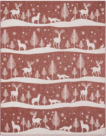 7' 10 x 10' Easy-Clean Holiday Indoor / Outdoor Rug