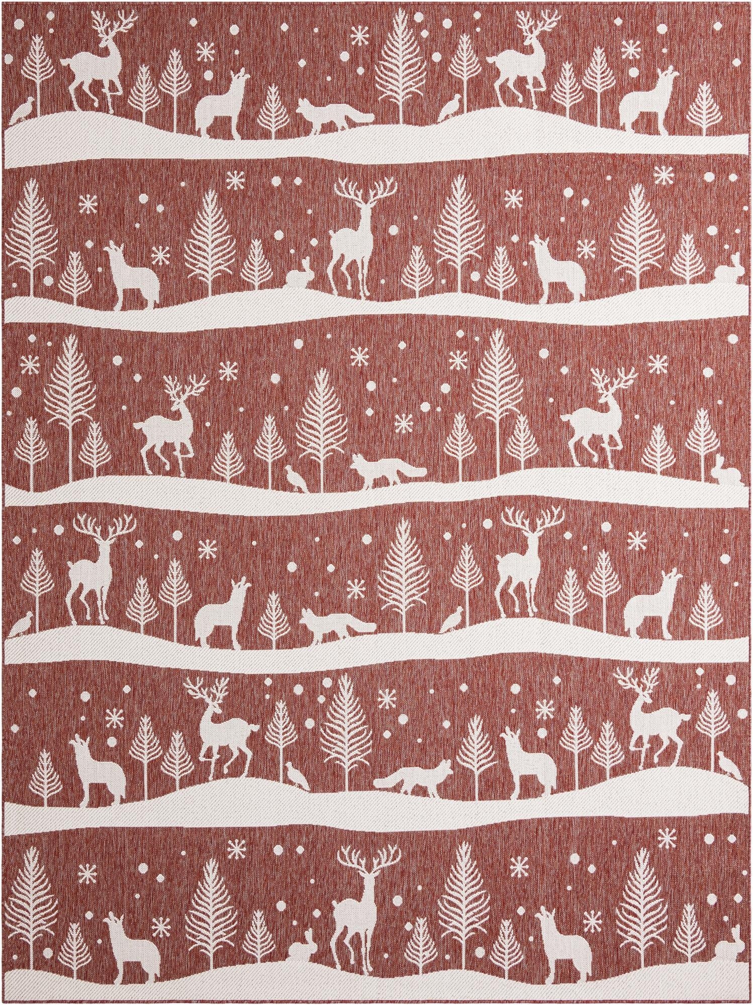 9' x 12'  Washable Holiday Indoor / Outdoor Rug