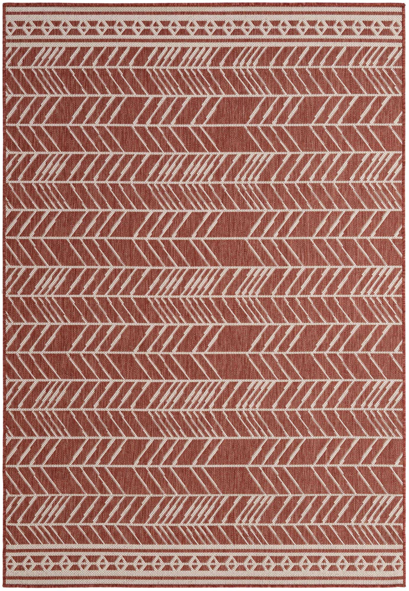 5' 3 x 7' 8 Easy-Clean Modern Indoor / Outdoor Rug