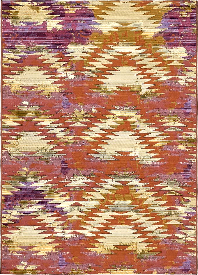 Detail image of 4' x 6' Easy-Clean Modern Indoor / Outdoor Rug