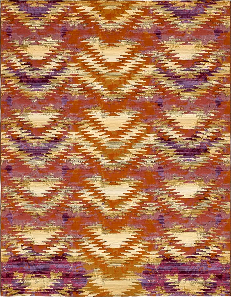 Detail image of 8' x 11' 4 Easy-Clean Modern Indoor / Outdoor Rug