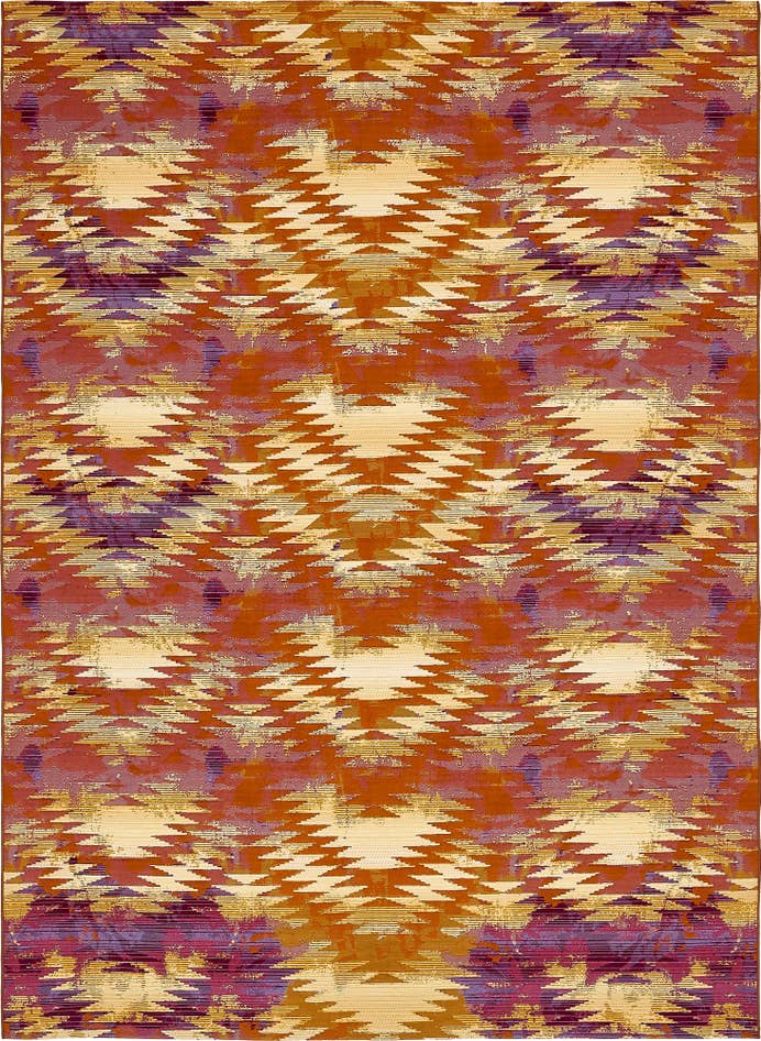 Detail image of 8' x 11' 4 Easy-Clean Modern Indoor / Outdoor Rug