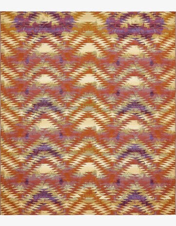 Red Easy-Clean Modern Indoor / Outdoor Rug