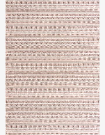 Red Easy-Clean Ribbon Indoor / Outdoor Rug