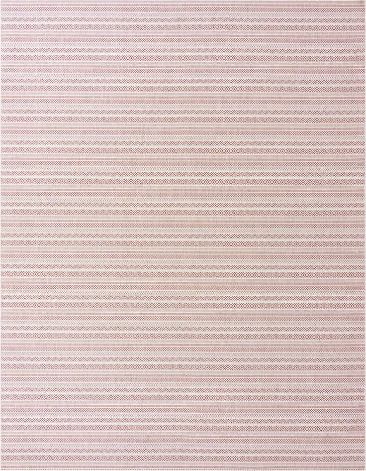 Detail image of 10' x 14' Easy-Clean Striped Indoor / Outdoor Rug