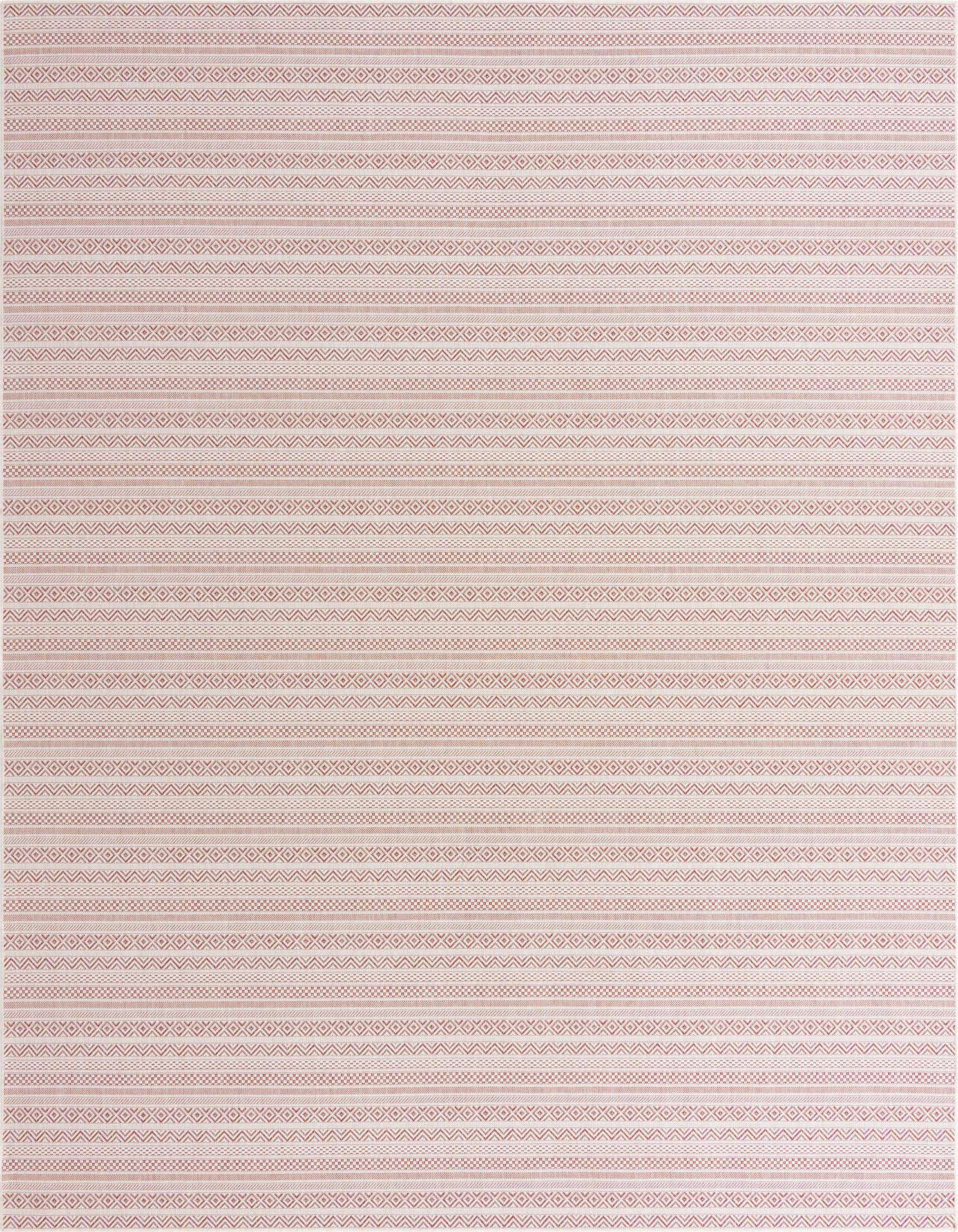 10' x 13' Easy-Clean Striped Indoor / Outdoor Rug