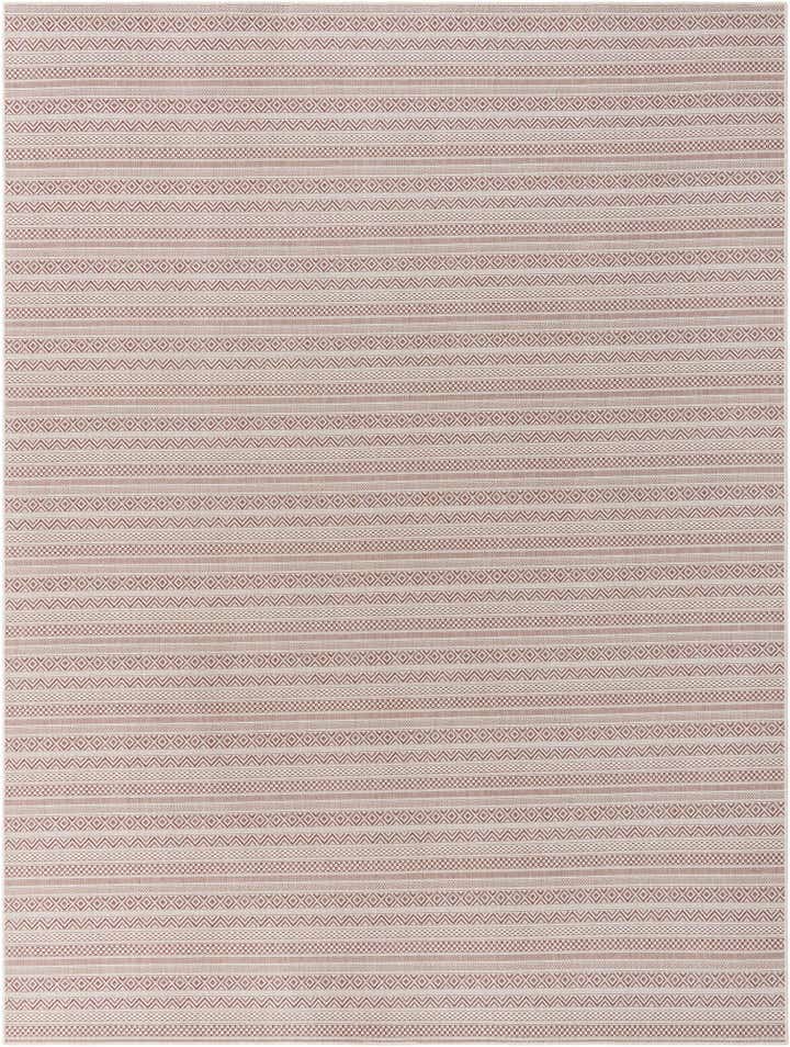 9' x 12' Easy-Clean Striped Indoor / Outdoor Rug