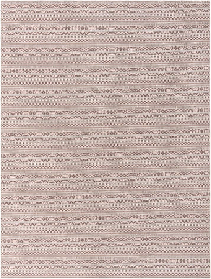 Detail image of 9' x 12' Easy-Clean Striped Indoor / Outdoor Rug