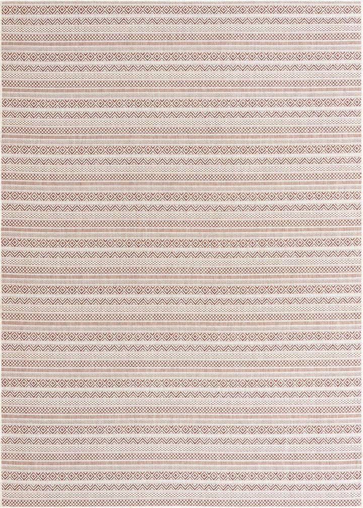 7' x 10' Easy-Clean Striped Indoor / Outdoor Rug