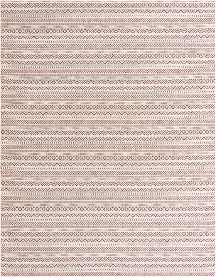 Detail image of 7' x 10' Easy-Clean Striped Indoor / Outdoor Rug