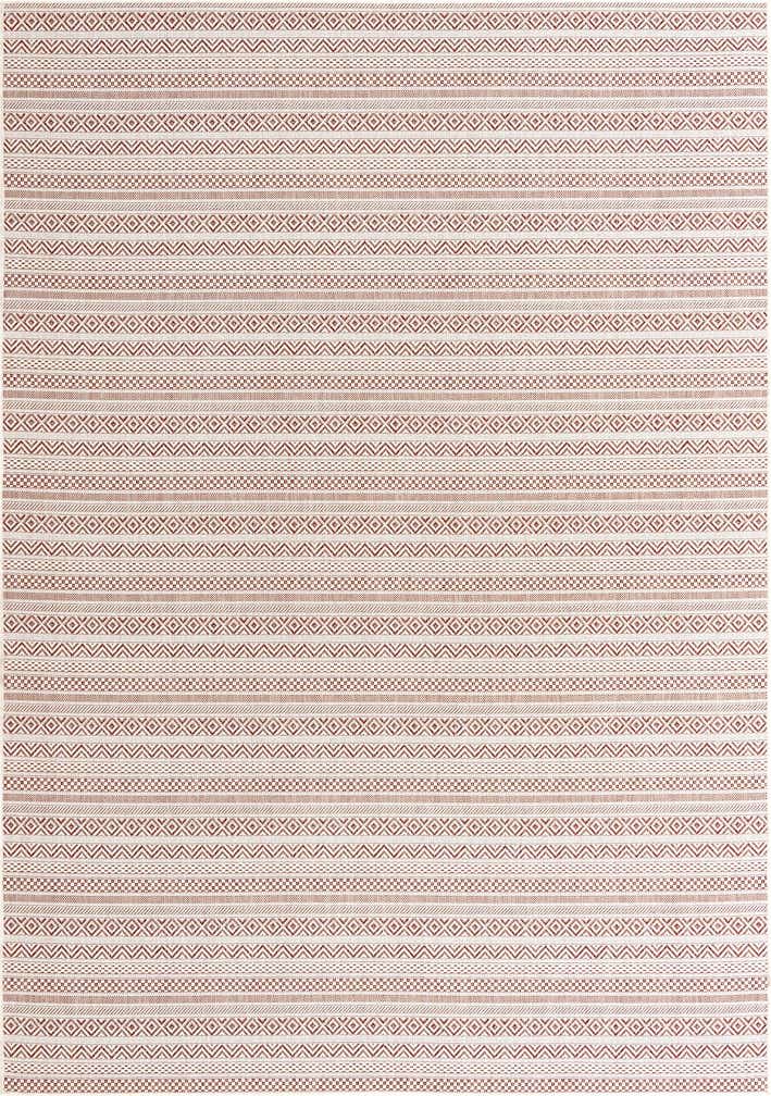 7' x 10' Easy-Clean Striped Indoor / Outdoor Rug