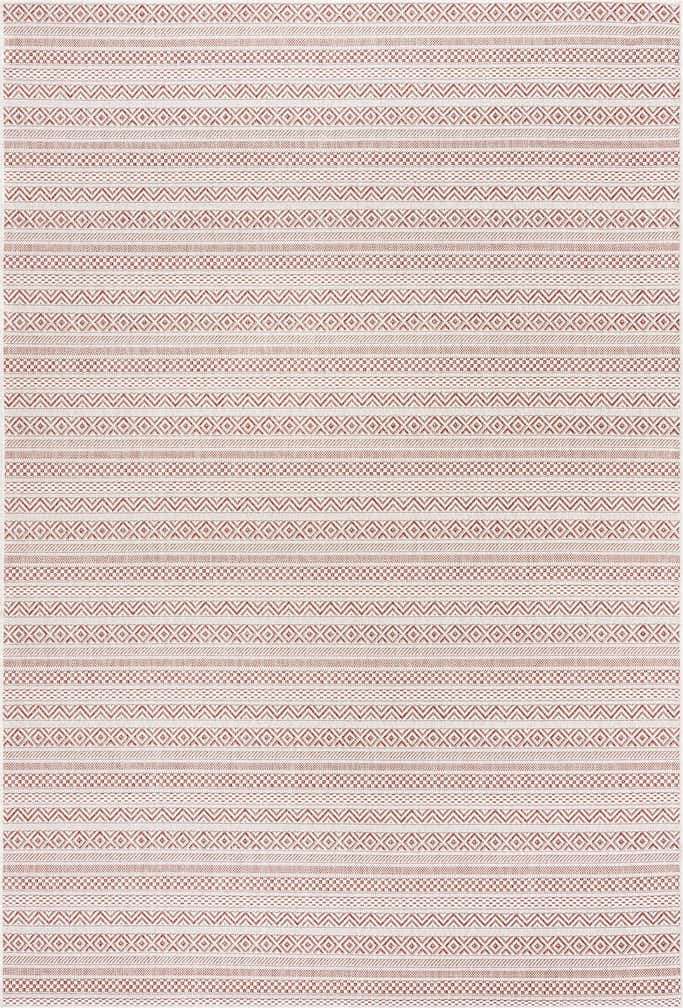 185cm x 275cm Easy-Clean Striped Indoor / Outdoor Rug