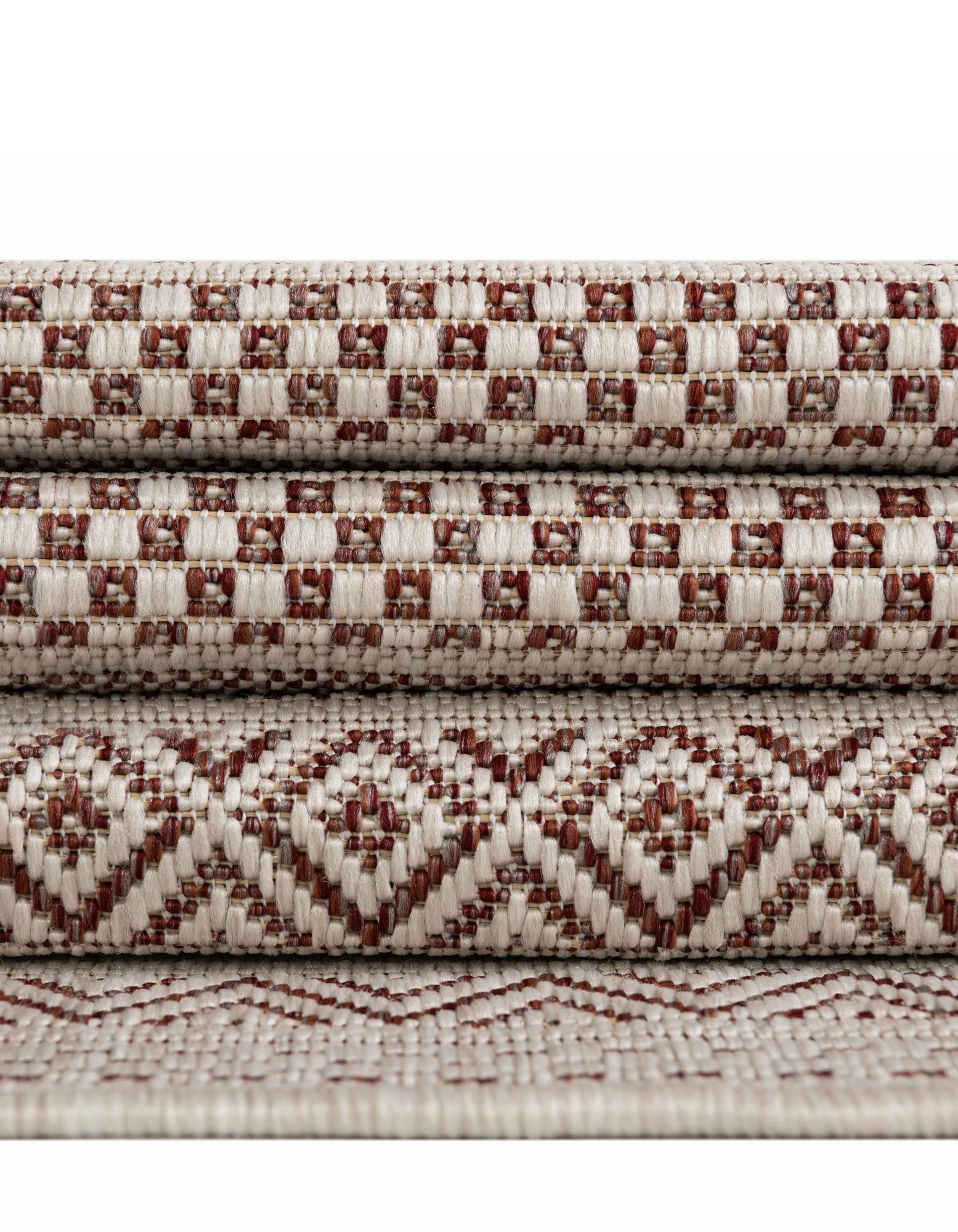 6' x 9' Easy-Clean Striped Indoor / Outdoor Rug