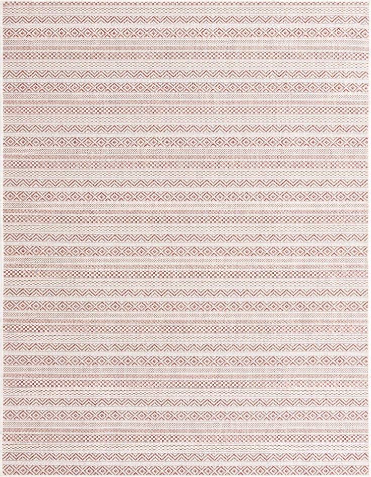 Detail image of 5' 3 x 8' Easy-Clean Striped Indoor / Outdoor Rug