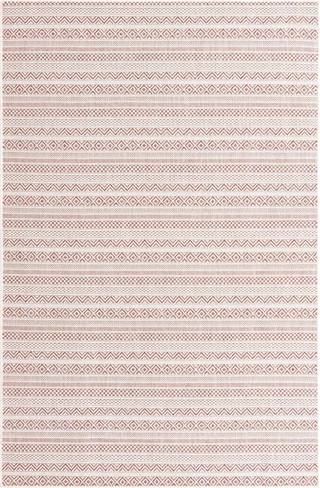 5' 3 x 8' Easy-Clean Striped Indoor / Outdoor Rug