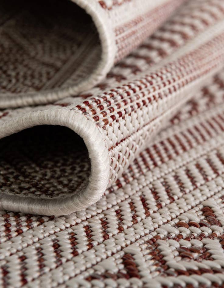 Detail image of 6' x 9' Easy-Clean Striped Indoor / Outdoor Rug