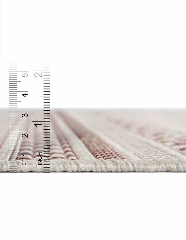 Detail image of 6' x 9' Easy-Clean Striped Indoor / Outdoor Rug