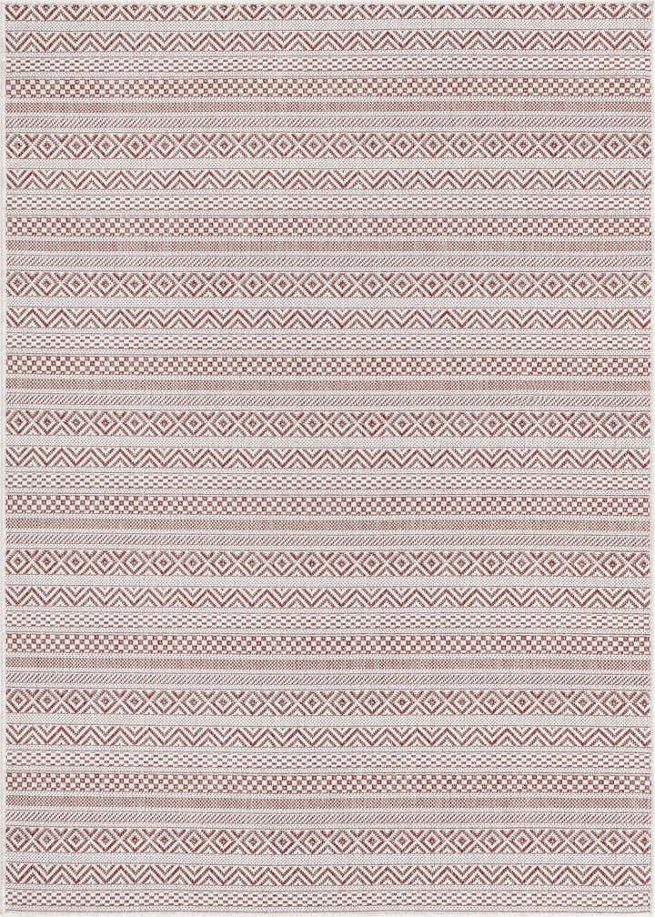 4' x 6' Easy-Clean Striped Indoor / Outdoor Rug