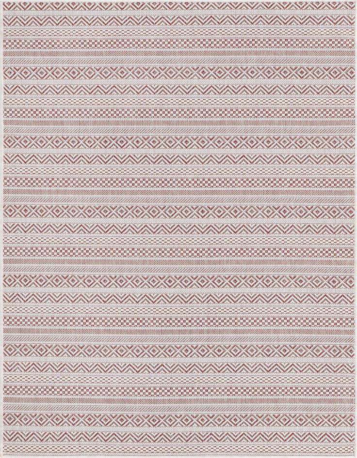 Detail image of 4' x 6' Easy-Clean Striped Indoor / Outdoor Rug